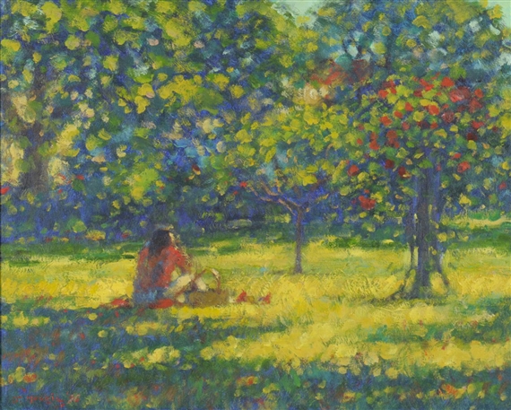 A Rest in the Park, Montpelier by John Mackie, 1996