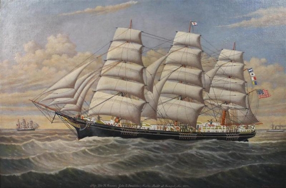 WILLIAM H. CONNOR SCHOONER by Percy Sanborn, 1877