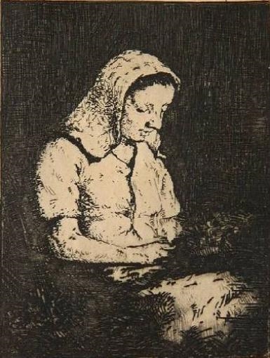 Théodule Augustin Ribot | Jeune Fille Lisant | MutualArt