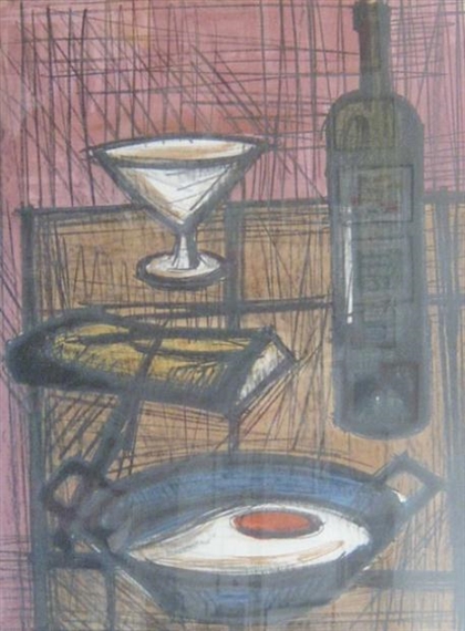 ベルナール・ビュッフェ【Homme a l'oeuf sur le plat】