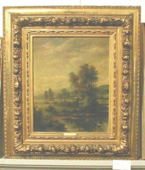 A WOODED LANDSCAPE - C. D. Morris