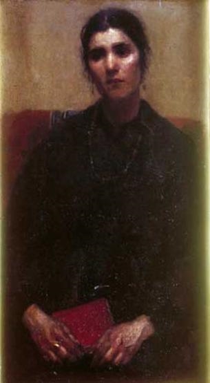 Woman with a book by Martha Walter