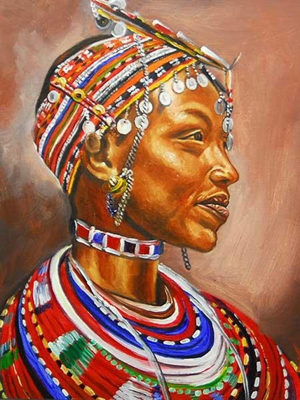 Prince Mundeke | Portrait of a Masai Woman (2012) | MutualArt