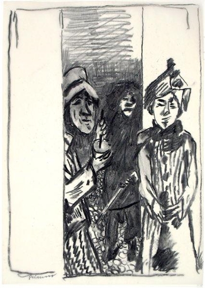 Drei in der Tür by Willem Grimm, circa 1971