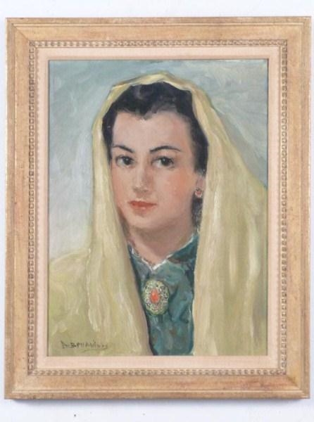 Artwork by Alfonso Benavides, Portrait of a Woman, Made of Oil
