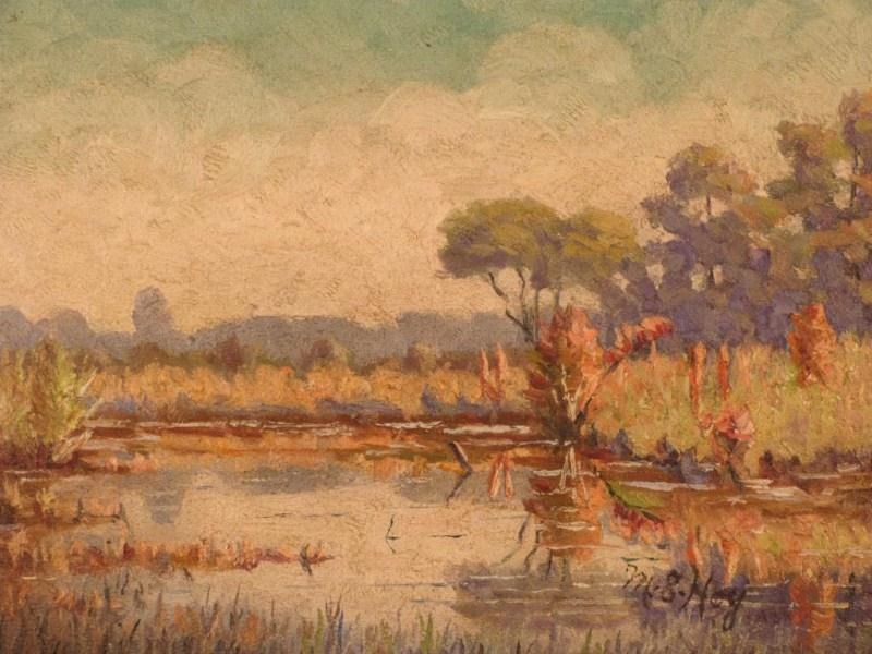 Artwork by Martin E. Hoy, Impressionist Landscape, Made of Oil on board
