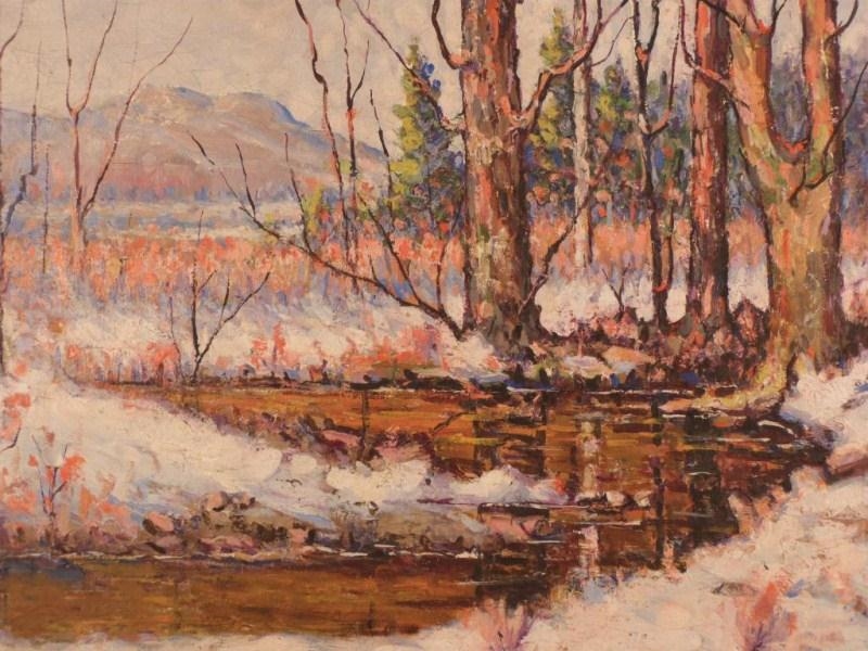 Artwork by Martin E. Hoy, Winter Landscape, Made of Oil on Canvas
