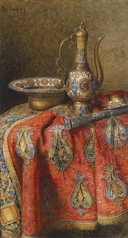 Still Life with Oriental Antiques - Max Schödl