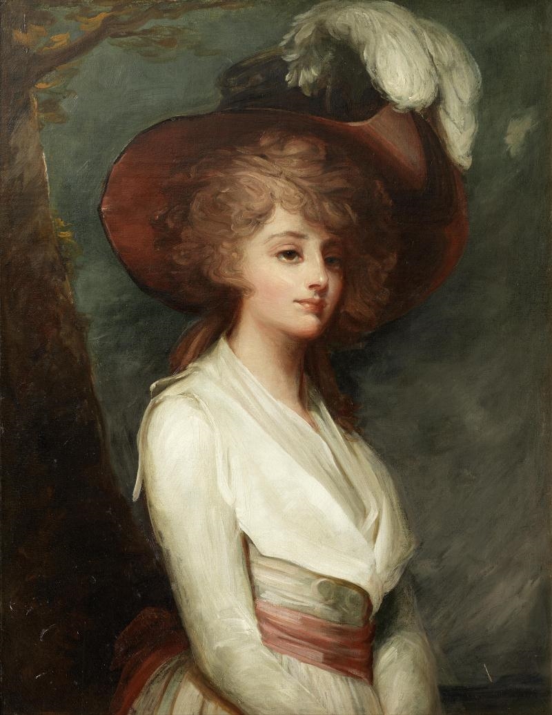 George Romney | Portrait of a young lady, three-quarter-length, in a ...