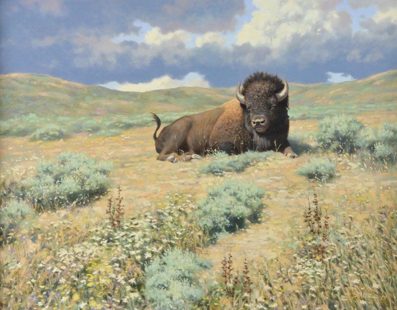 Artwork by Ron Staker, Distant Thunder, Made of Oil on Canvas
