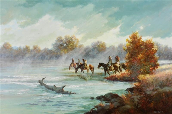 Mist on the River by Ralph Wall, 1985