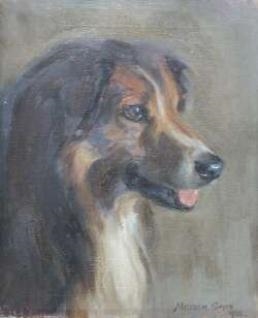 STUDY OF A DOG'S HEAD by Malcolm Gavin, 1904