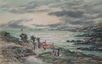 Sunset On The Galloway Coast and another by the same hand - John Hamilton Glass