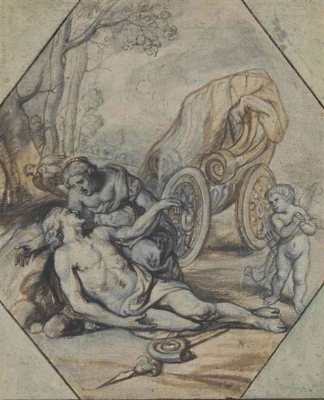 Vénus pleurant Adonis by Abraham van Diepenbeeck