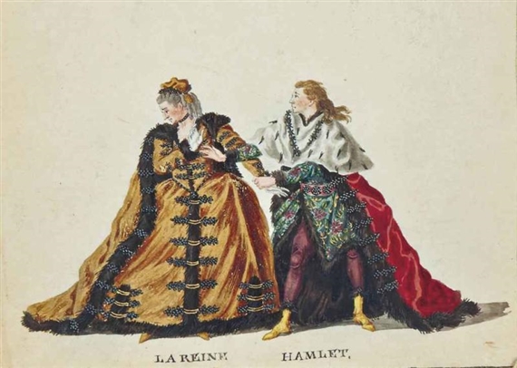 Quinze miniatures représentant des acteurs de théâtre de la Comédie Française, du théâtre de Drury (Londres) et de la Comédie Italienne by Johann Ludwig Wernhard Fäsch