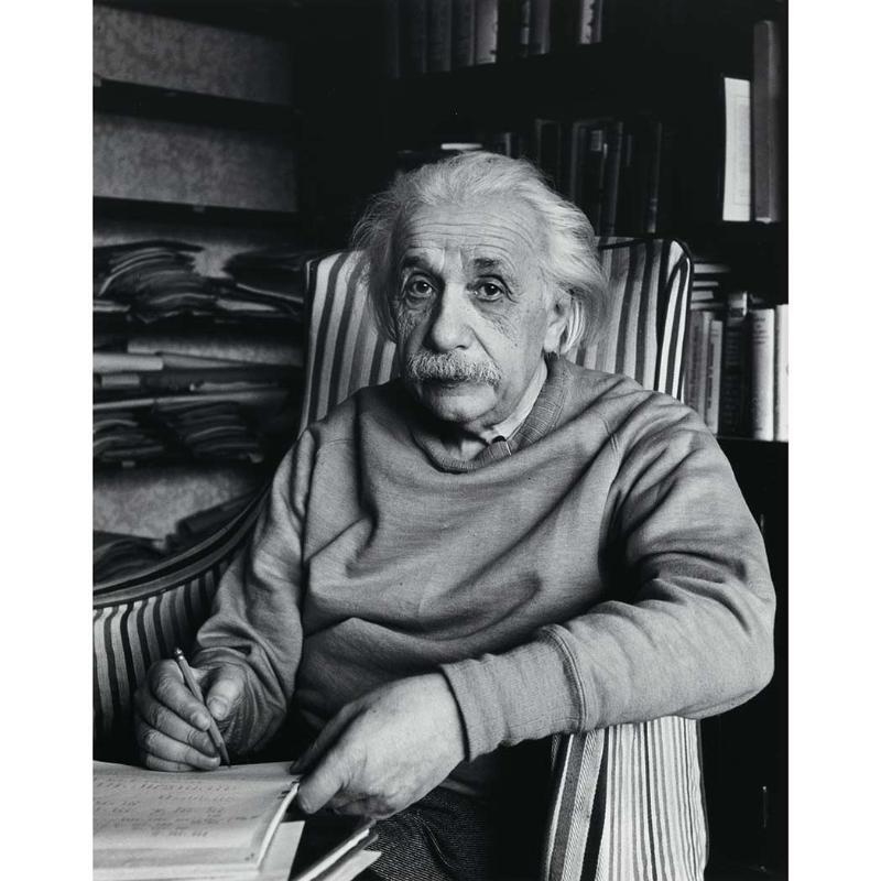 Artwork by Alfred Eisenstaedt, Albert Einstein, Princeton, 1949, Made of Gelatin silver print