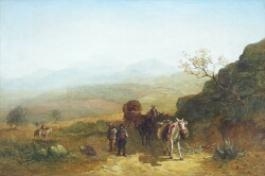 MOORISH SHEPHERDS IN A LANDSCAPE by Paul H. Ellis
