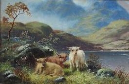 Highland cattle, Loch Voil, Balquidder - Germiston Stewart