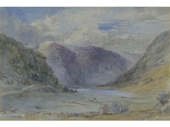 Glendalough, Co. Wicklow; Coastal view, untitled - Arthur Maddock