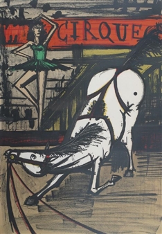ベルナール・ビュッフェ、「LE CIRQUE-L'ecuyere」 Bernard Buffet | L'Ecuyere (from Le Cirque) | MutualArt