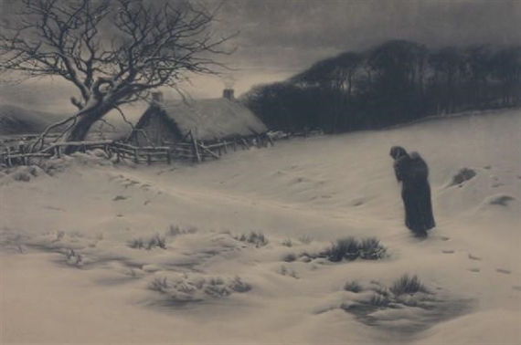 A Winter Scene by Joseph Farquharson
