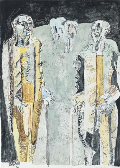 The Shepherds by Robert Colquhoun, 1954
