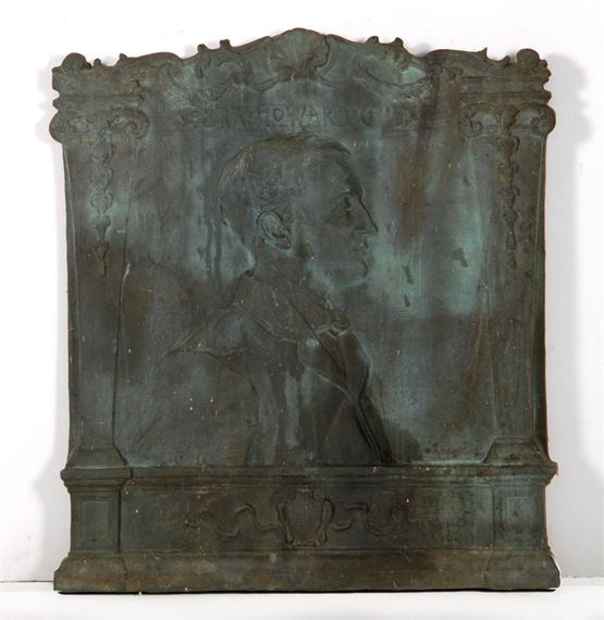 Relief portrait of Ezra Howard Child by Janet Scudder