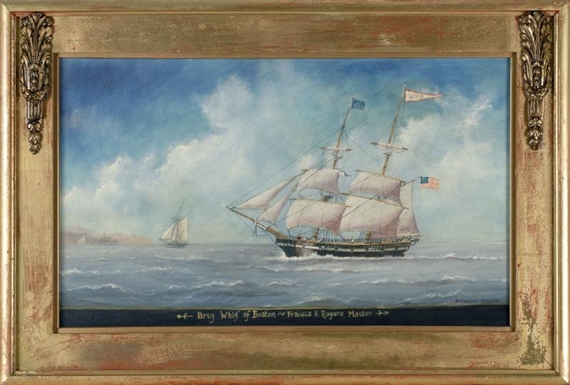 Brig 'Whig' of Boston by Fred Tordoff
