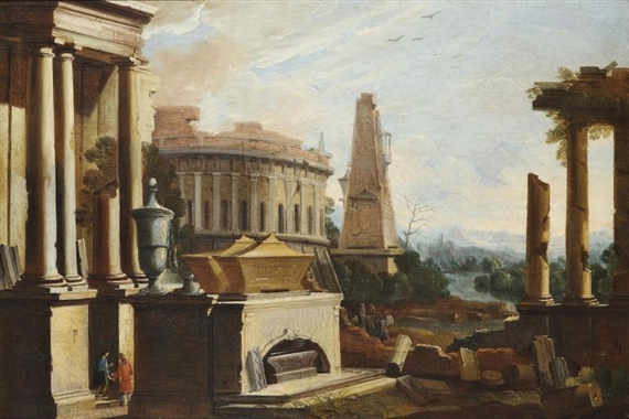 Tableau Sur Toile Marco Ricci – Capriccio Avec Ruines Romaines – Encadré Prêt à Accrocher