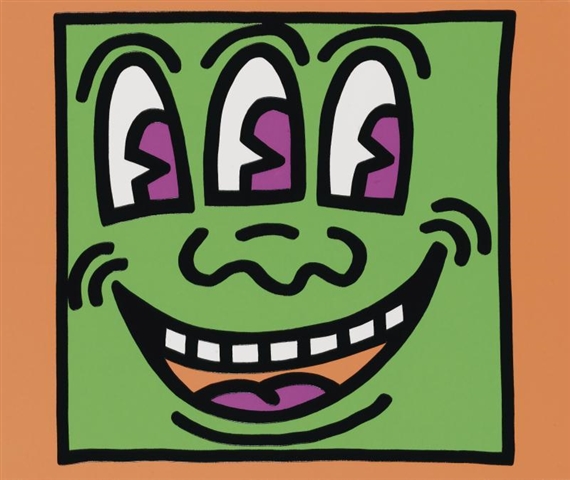 Keith Haring | Icons #3 Barking Dog (1990) | MutualArt