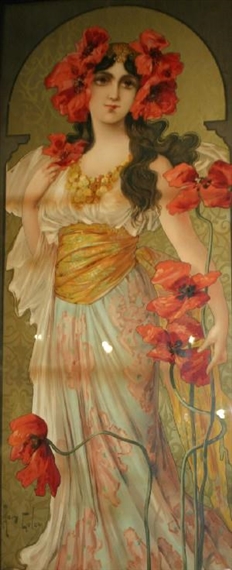 Decorative Art Noveau Panel by Mary Golay