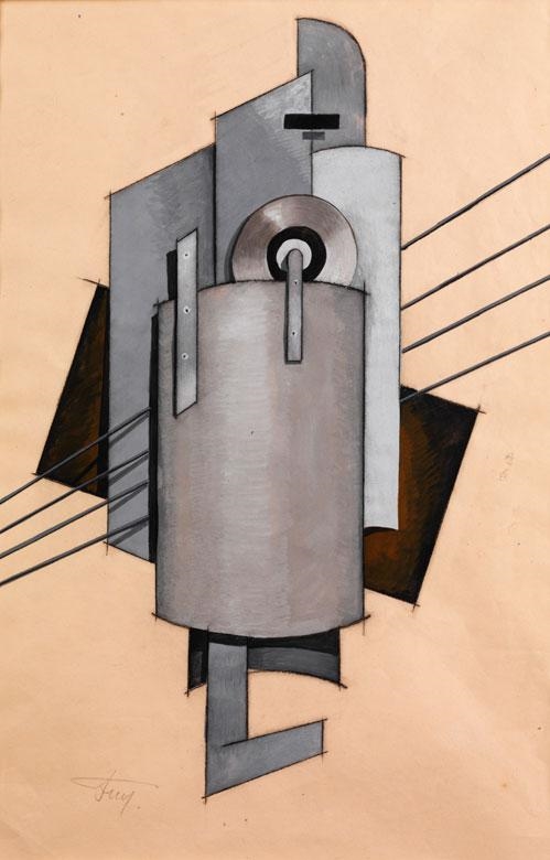 Artwork by Vladimir Tatlin, Entwurf Für Ein Counterrelief, Made of Lead and gouache on paper
