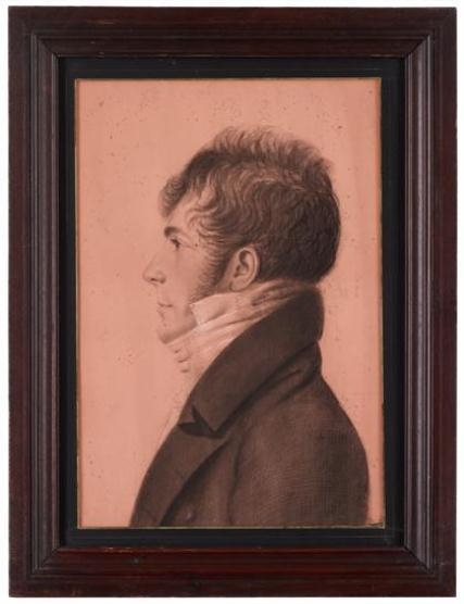 silhouette portrait of joshua fisher (1775-1806) by Charles-Balthazar-Julien Fevret de Saint-Memin