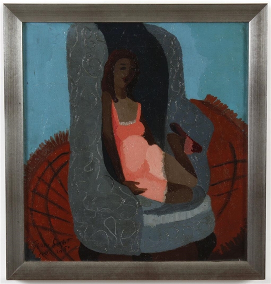 Gwendolyn Knight, 1934-35, Painted Plaster Bust, Augusta Savage (1892-1962)