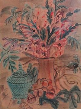 Still Life With Lilies In A Vase by Frances Hodgkins