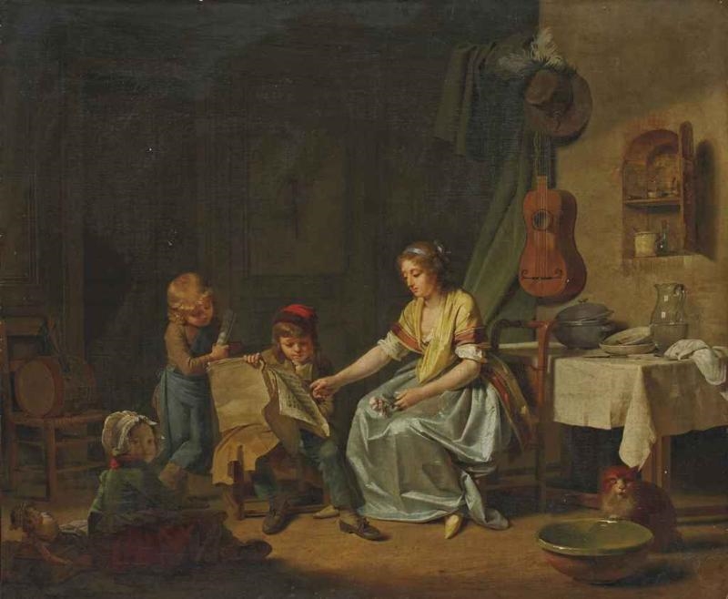 La leçon de musique by Martin Drolling, 1796
