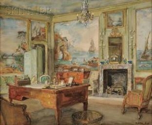 View of a French Interior by Walter Gay