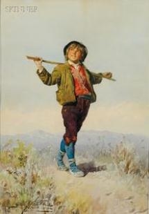Boy in the Countryside by Domenico de Angelis