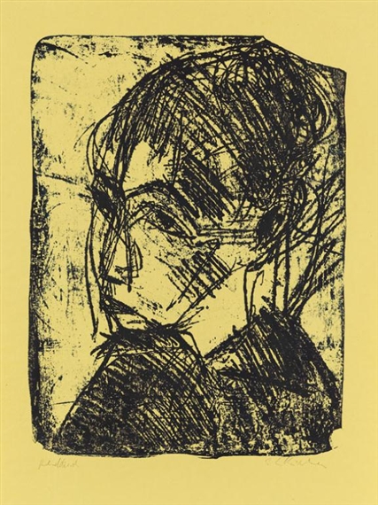 Porträt Frau Bluth by Ernst Ludwig Kirchner, 1916