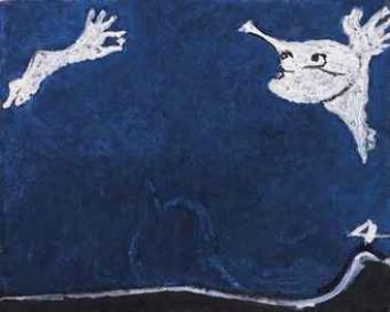 Amalassunta con naso a trombetta by Osvaldo Licini, 1950