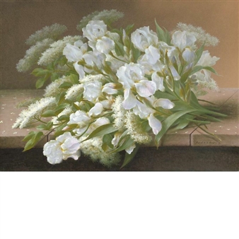 White Irises - Raoul M. de Longpre