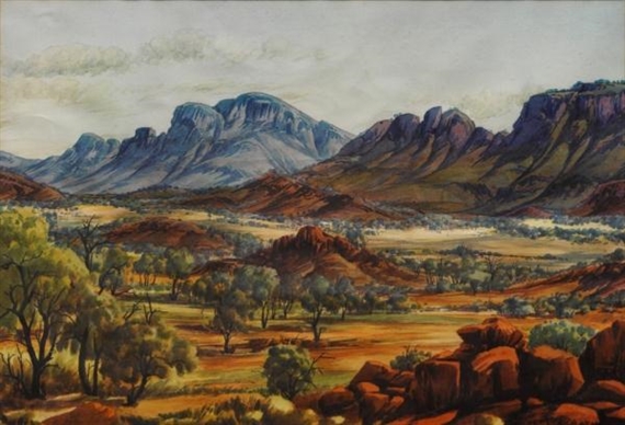 Untitled (Landscape) by Albert Namatjira