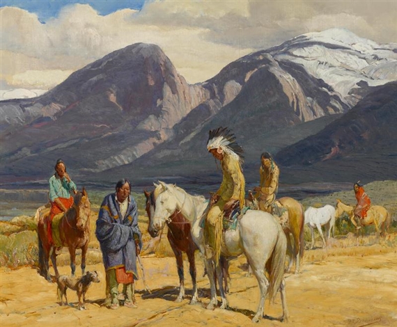 Tracks on the Trail by Oscar E. Berninghaus