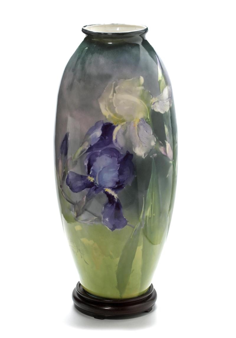 Franz Bischoff Ovoid vase with irises (1903) MutualArt