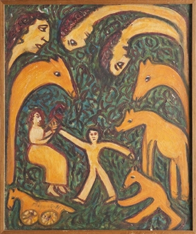 Personnages et loups - Miguel Hernandez