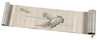 Makimono scroll of river scenes - Yokoyama Seiki