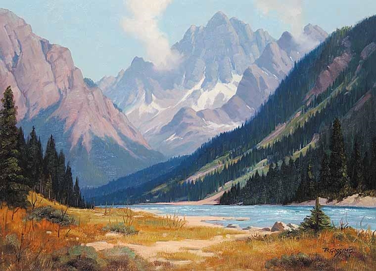 Artwork by Roland Gissing, On Vermilion River, Made of oil on canvas