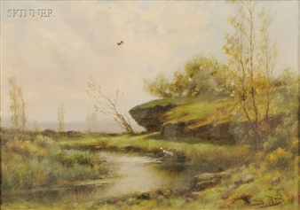 Lot of Two Landscapes - Auguste Muri