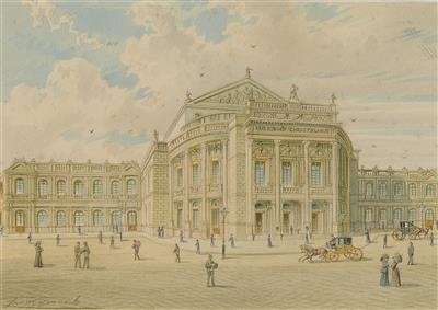 The Burgtheater in Vienna by Franz Gerasch