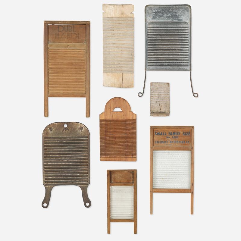 Unknown Collection of eight washboards MutualArt